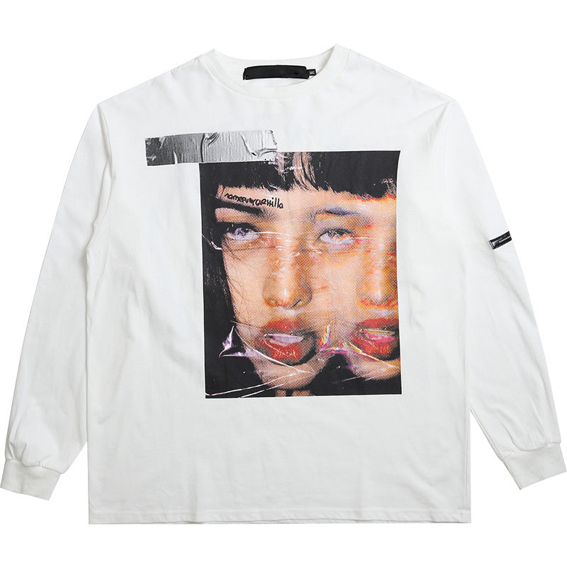73r1 - Retro Loose Portrait Long-Sleeved Tee