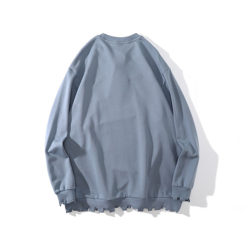 73r1 - High Street Hip Hop Loose Letter Print Sweatshirt