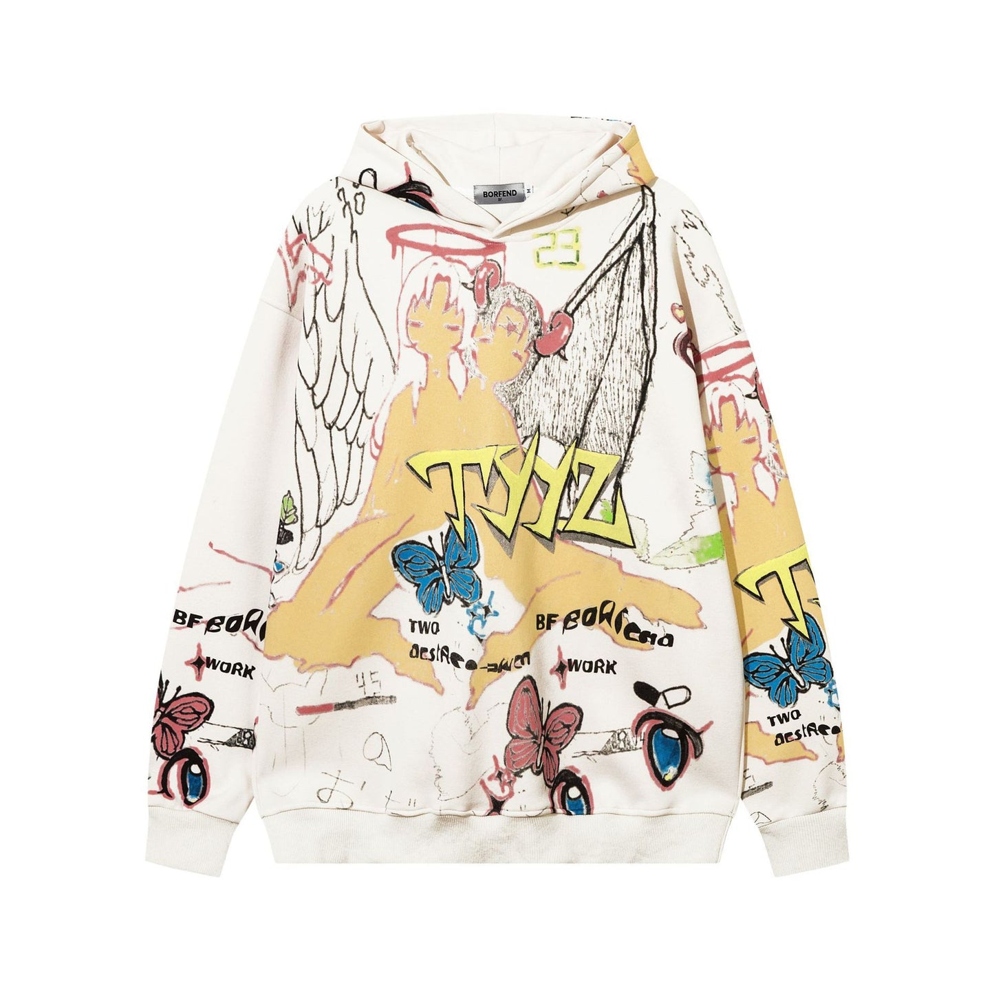 73r1 - Hoodie urbano leisure en poliéster color apricot