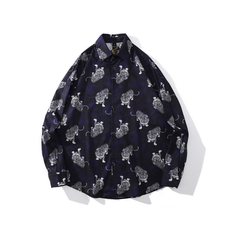 73r1 - Camisa oversize urbana con estampado óleo