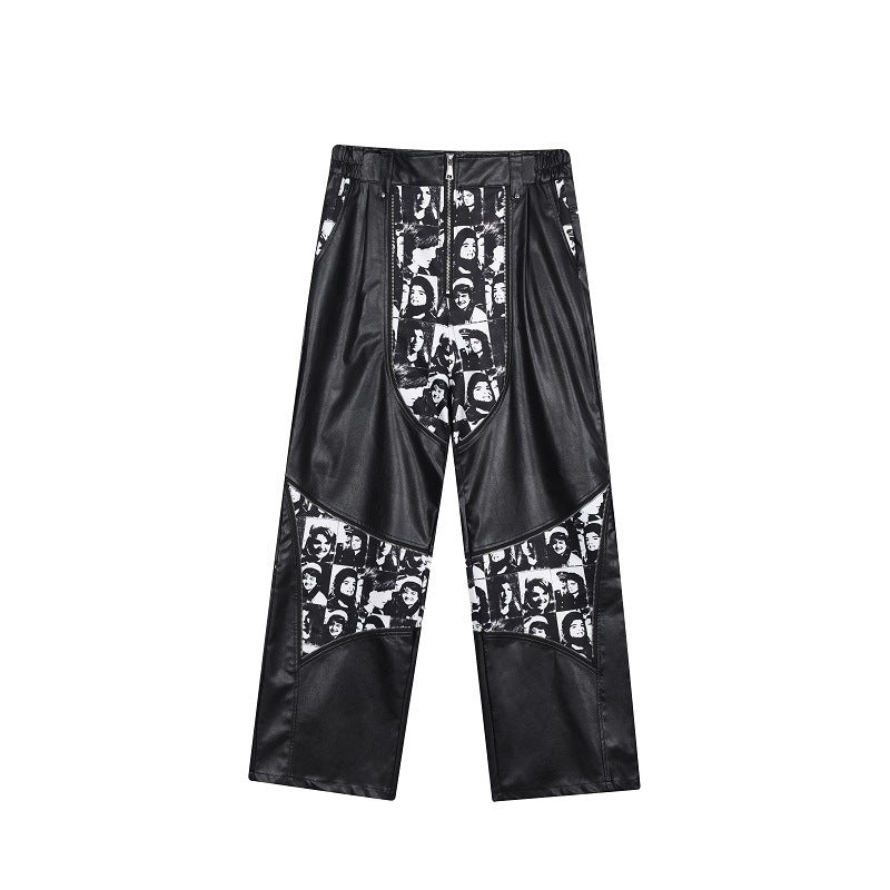 73r1 - Daily Black Polyester Fiber Casual Pants Men
