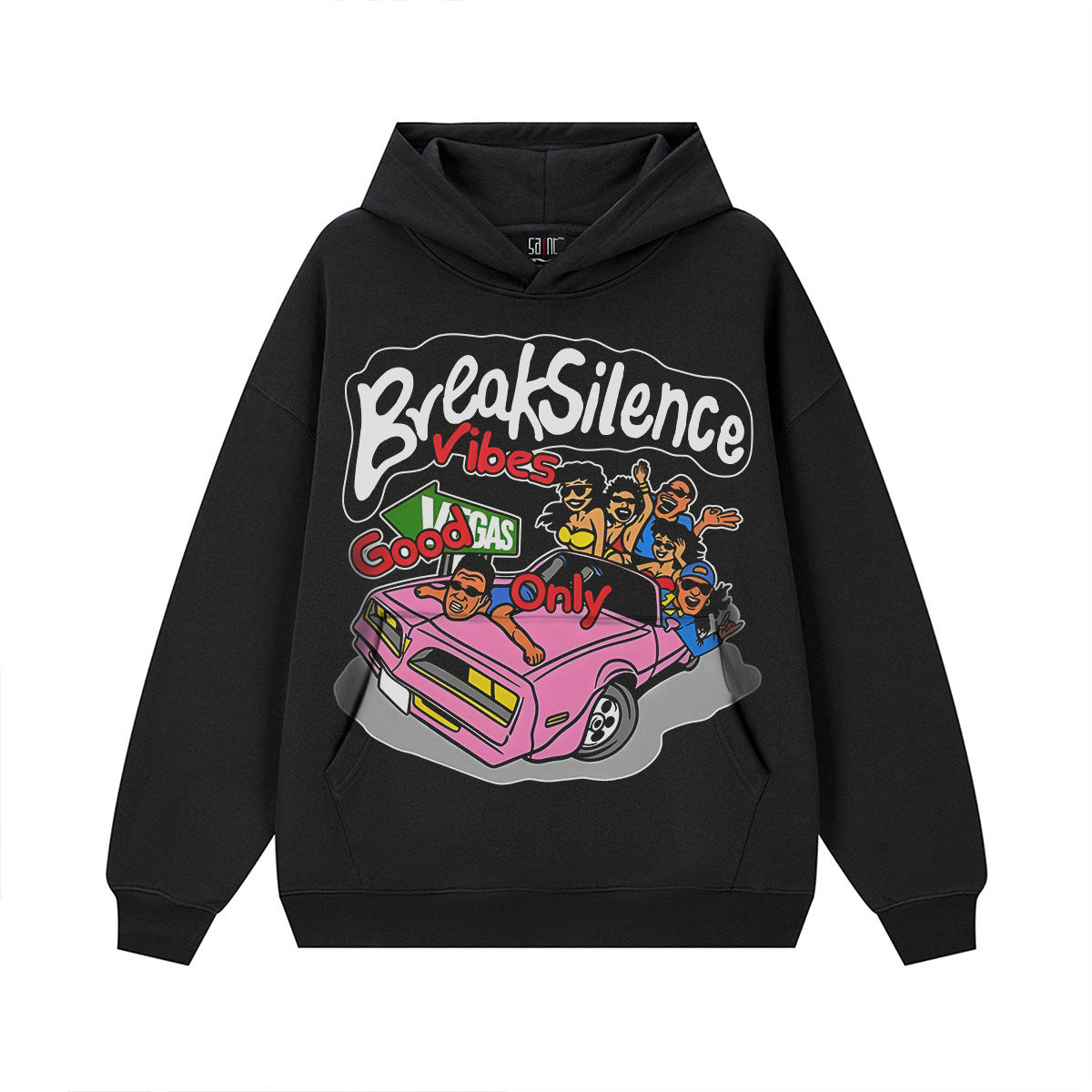 73r1 - Vintage hip-hop style hoodie with dimensional pockets