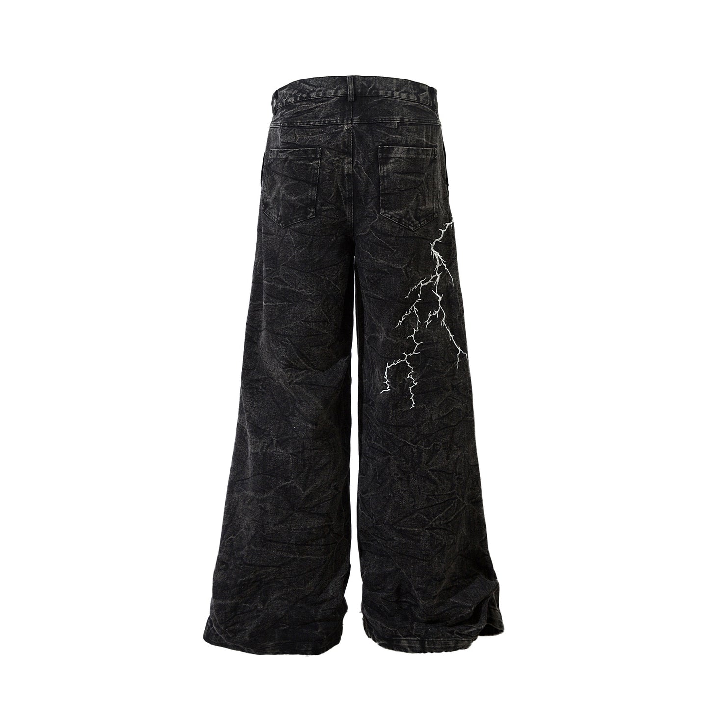 73r1 – BoltCore Capsule · Embroidered Denim Jeans · Industrial Impact Cut