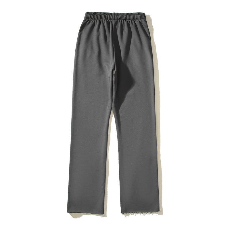 73r1 - Retro Letter Print Hip Hop Straight Sweatpants