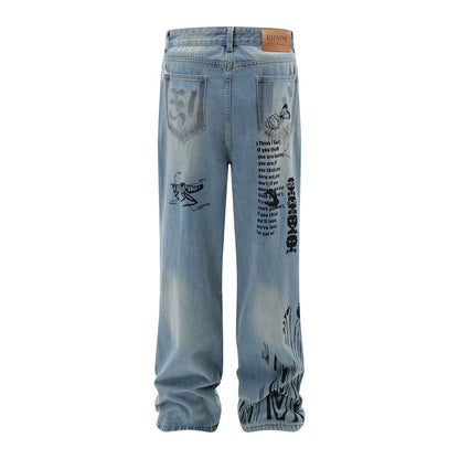 73r1 - Fashion Ripped Denim Trousers Men · Youth Leisure Streetwear Capsule