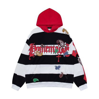 73r1 - Hip Hop Cashew Alphabet Hoodie Men's