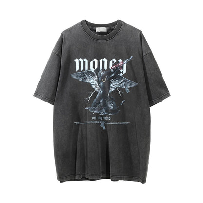 73r1 – AngelFade Capsule · Washed Graphic Tee · Celestial Erosion Cut