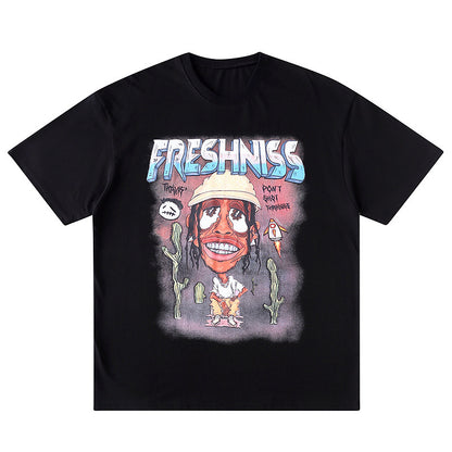 73r1 - Hip Hop Cartoon Loose Tee