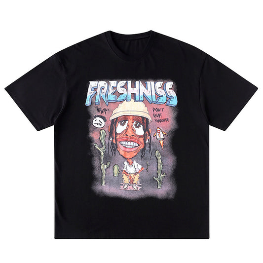 73r1 - Hip Hop Cartoon Loose Tee