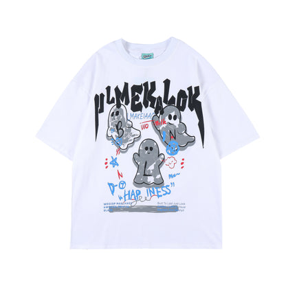 73r1 - American Vintage Ghost Print Loose Tee