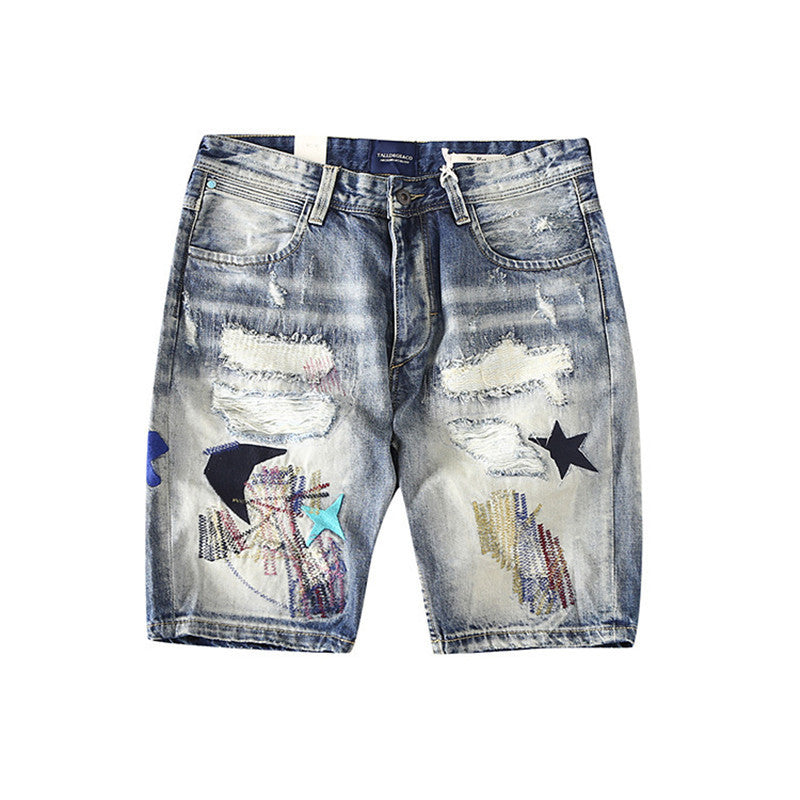 73r1 - Shorts denim ajustados lavados estilo europeo