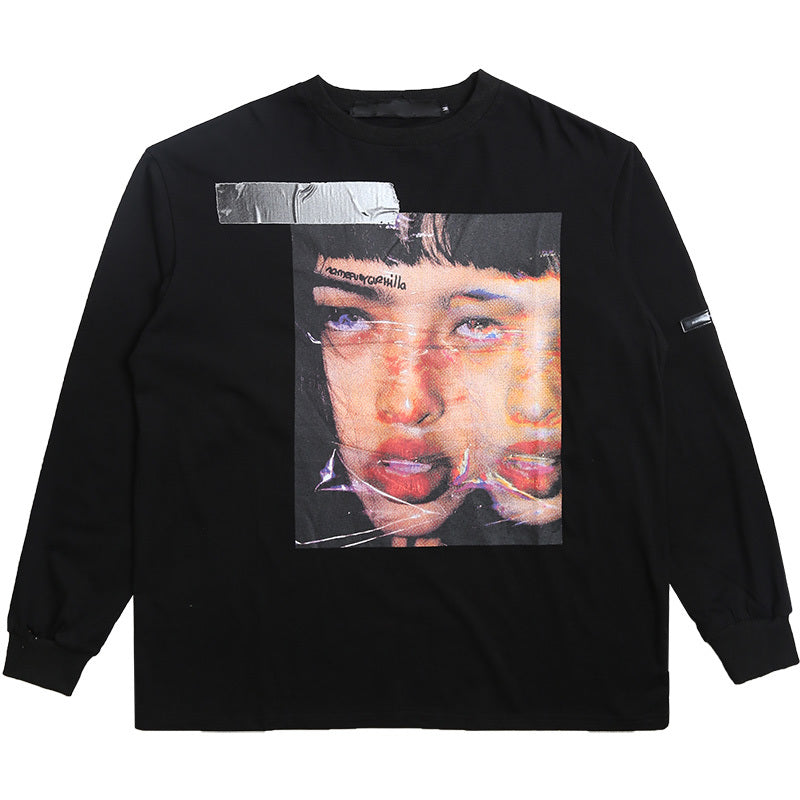 73r1 - Retro Loose Portrait Long-Sleeved Tee