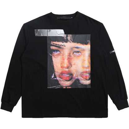 73r1 - Retro Loose Portrait Long-Sleeved Tee