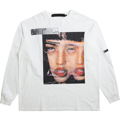 73r1 - Retro Loose Portrait Long-Sleeved Tee