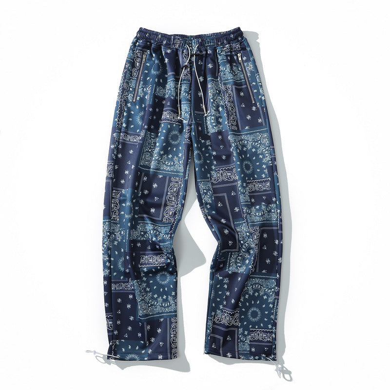 73r1 - Pantalones rectos con estampado paisley estilo hip-hop