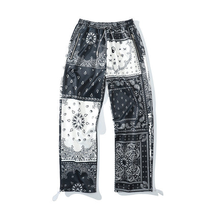 73r1 - Pantalones rectos con estampado paisley estilo hip-hop