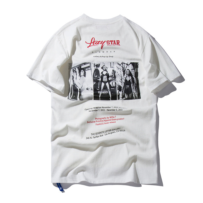 73r1 - Men's Beauty Print Hip Hop Cotton Tee