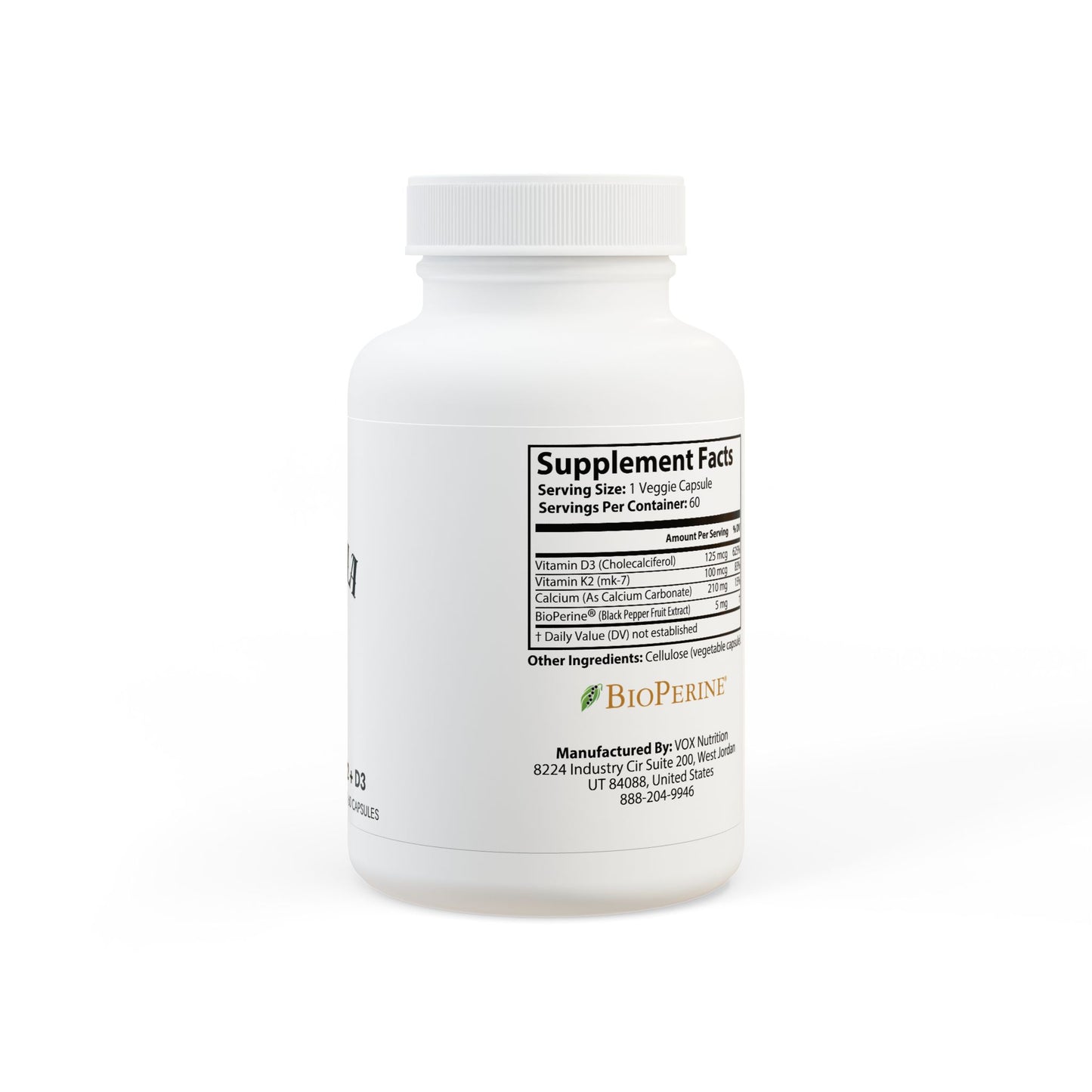 Vitamin K2 + D3 Supplement 73R1 – Función Muscular y Soporte de Rendimiento · 60 cápsulas