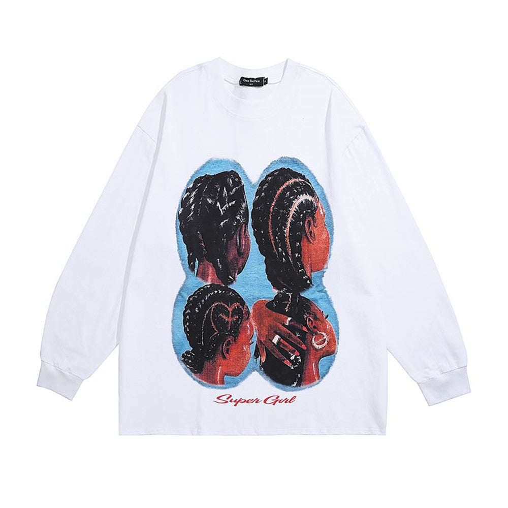 73r1 - Hip Hop Head Print T-shirt For Men