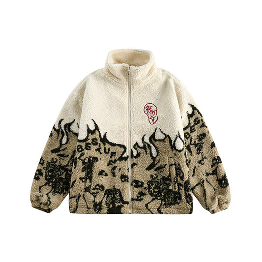 73r1 - Thickened Khaki Leisure Cardigan