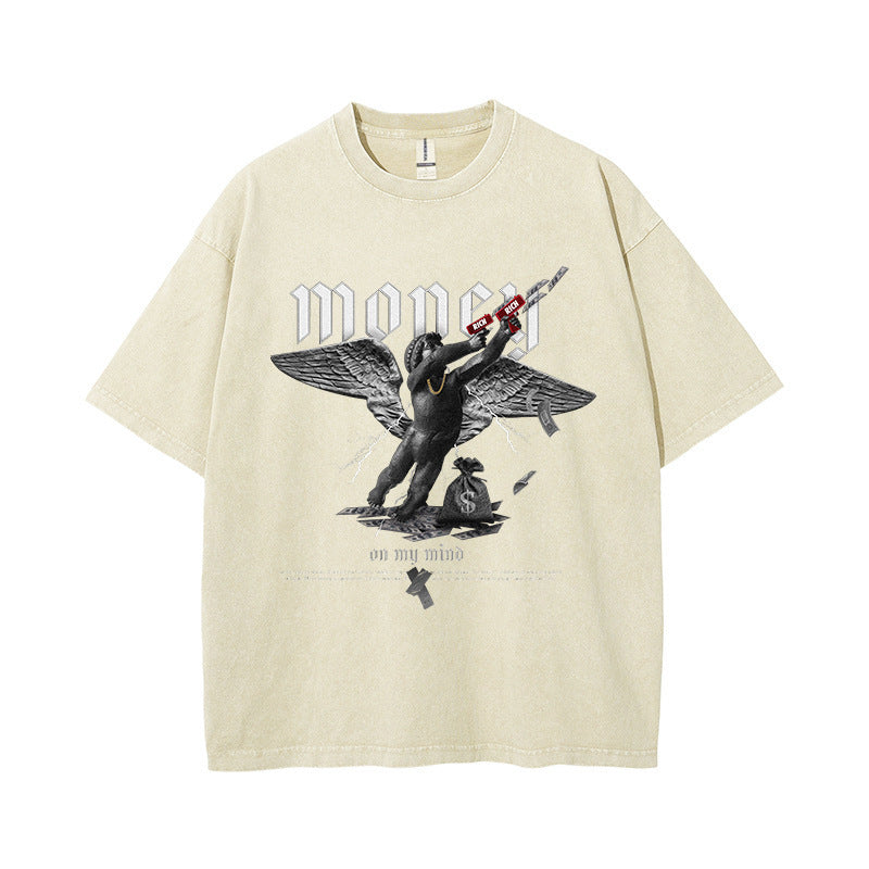 73r1 – AngelFade Capsule · Washed Graphic Tee · Celestial Erosion Cut