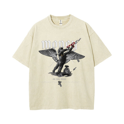 73r1 – AngelFade Capsule · Washed Graphic Tee · Celestial Erosion Cut