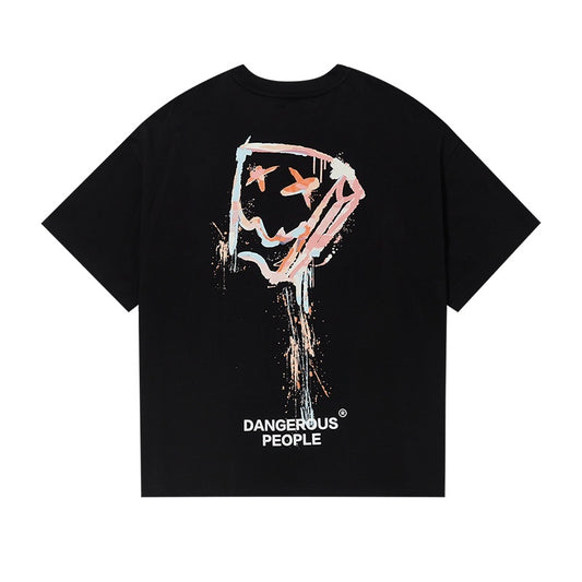 73r1 - Splash-Ink Loose Fit Cotton T-Shirt