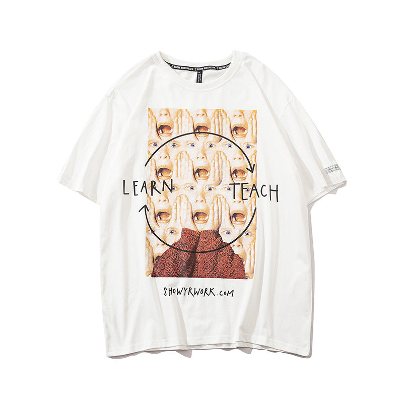 73r1 - Cartoon Street Graphic Hip Hop Tee