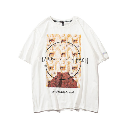 73r1 - Cartoon Street Graphic Hip Hop Tee