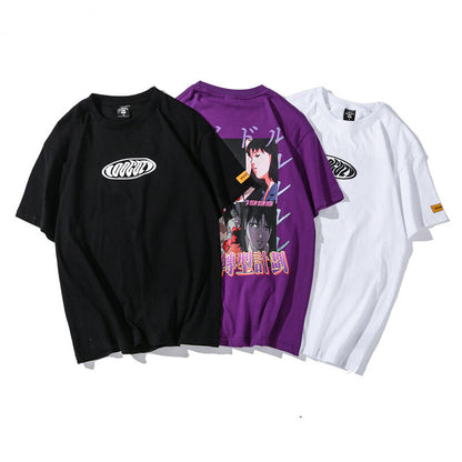 73r1 - Hip Hop Couple Loose Short Sleeve Tee