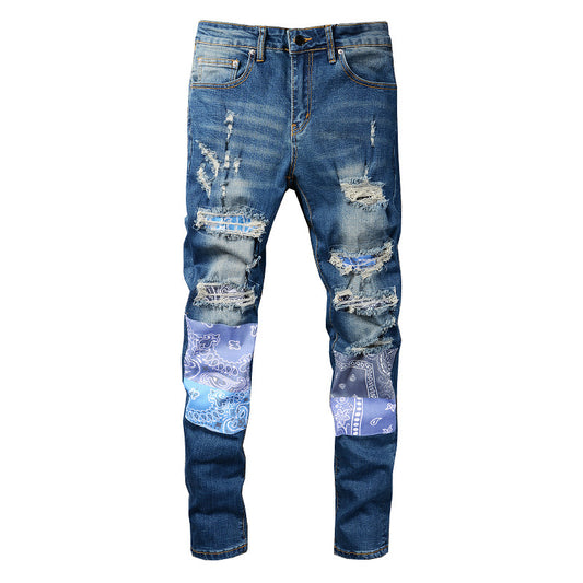 73r1 - Korean Style Ripped Slim Fit Jeans