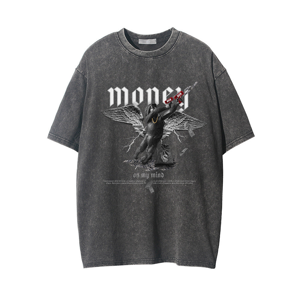 73r1 – AngelFade Capsule · Washed Graphic Tee · Celestial Erosion Cut