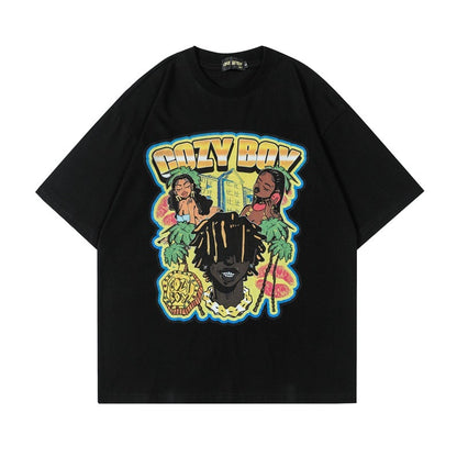 73r1 - American Fashion Brand West Coast Hip Hop Funny Vintage T-shirt