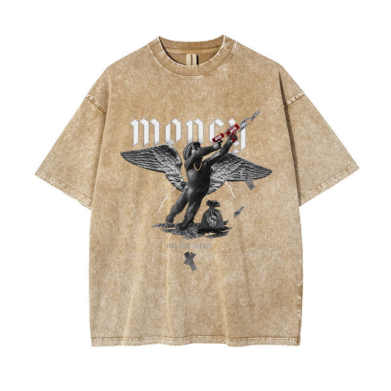 73r1 – AngelFade Capsule · Washed Graphic Tee · Celestial Erosion Cut