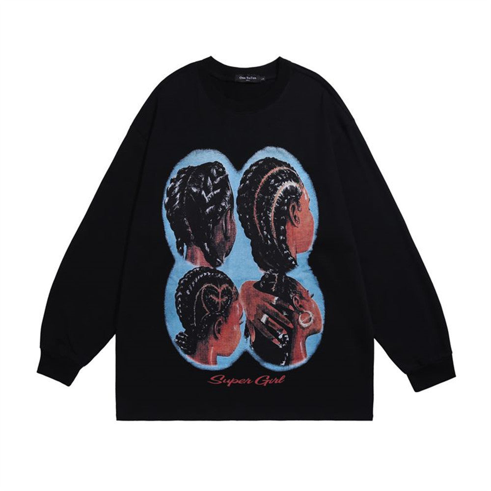 73r1 - Hip Hop Head Print T-shirt For Men