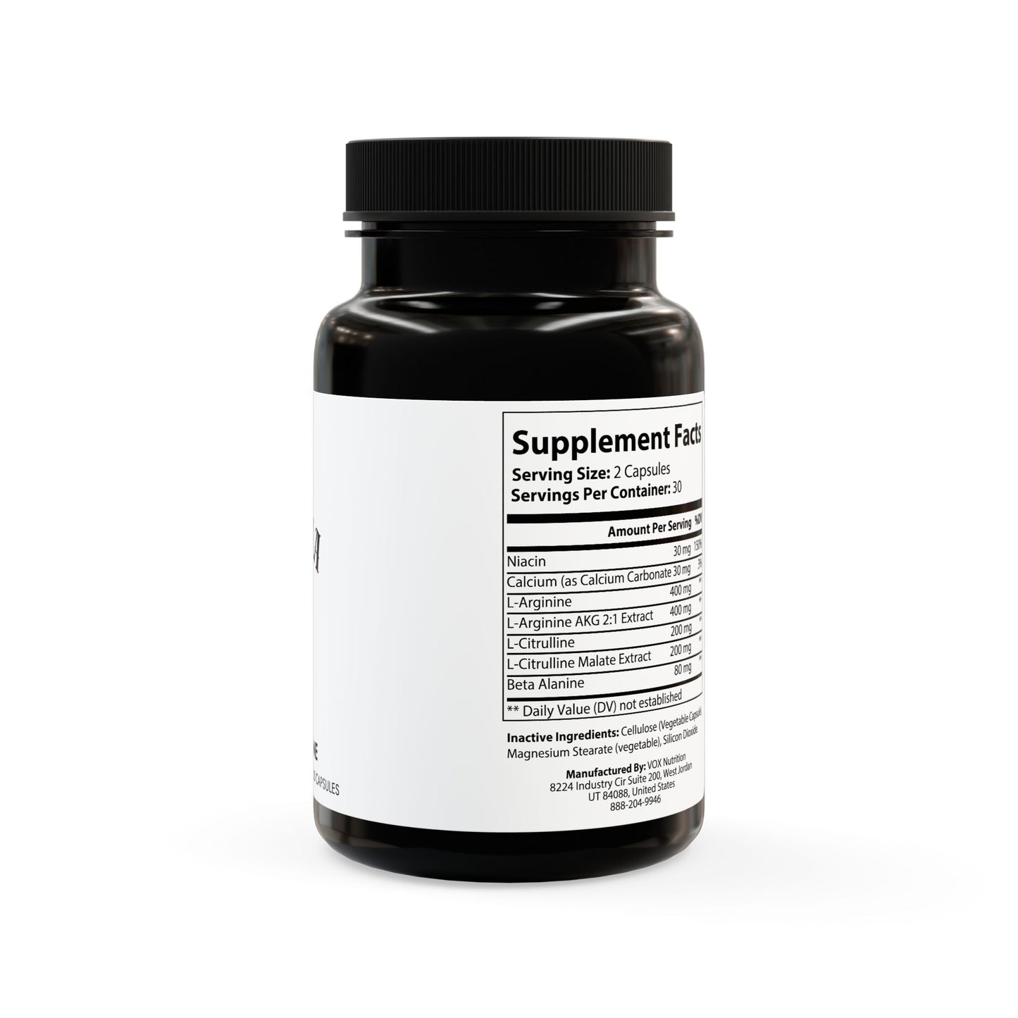 L-Arginine Supplement 73R1 – Rendimiento y Recuperación Muscular · 60 cápsulas