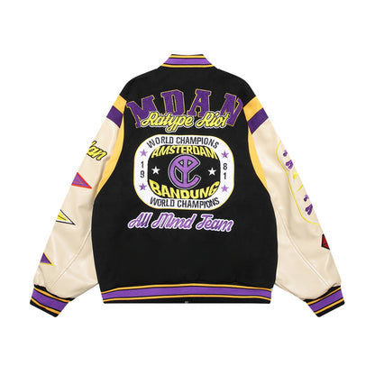 73r1 - Letterflex Embroidered Varsity Jacket