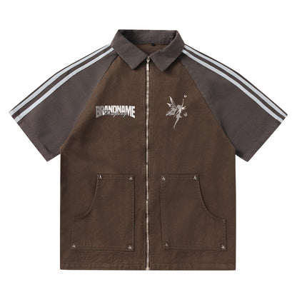 73r1 – PrintDrift Capsule · Vintage Letter Polo · College Graphic Recall