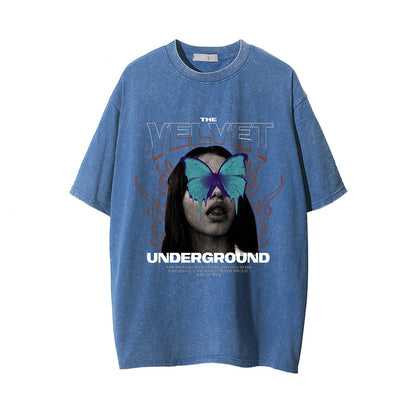 73r1 - Washed Message Graphic Short Sleeve Tee Unisex