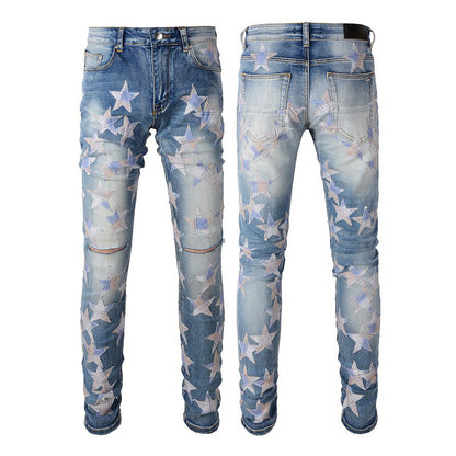 73r1 - Starflare Collage Stitch Slim Jeans