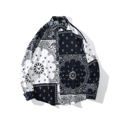 73r1 - Camisa oversize urbana con estampado óleo