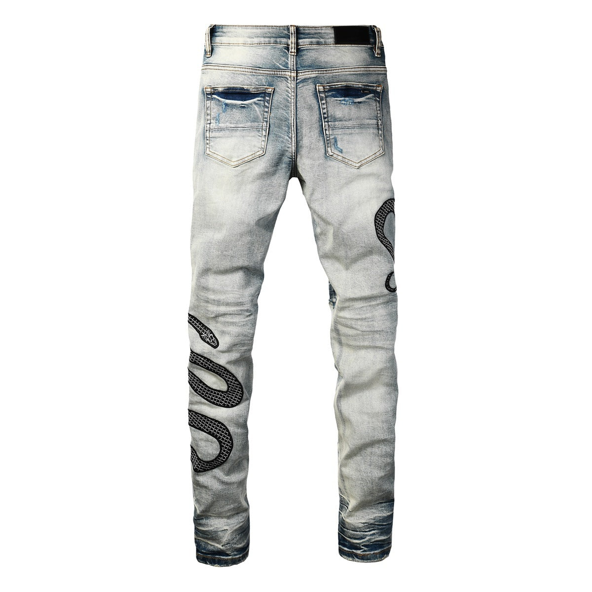 73r1 - Skinny jeans lavados estilo retro con micro elasticidad