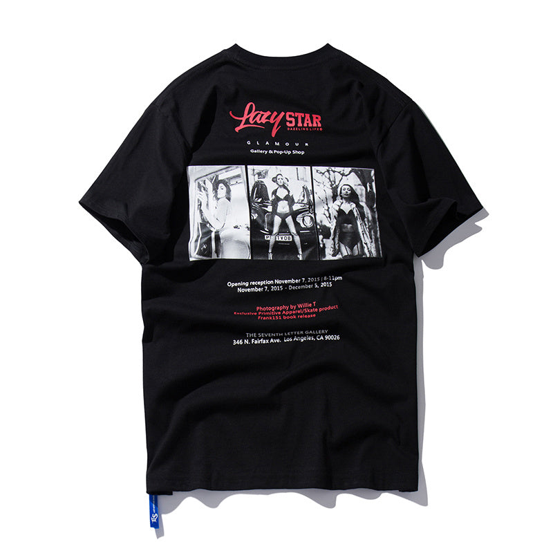 73r1 - Men's Beauty Print Hip Hop Cotton Tee