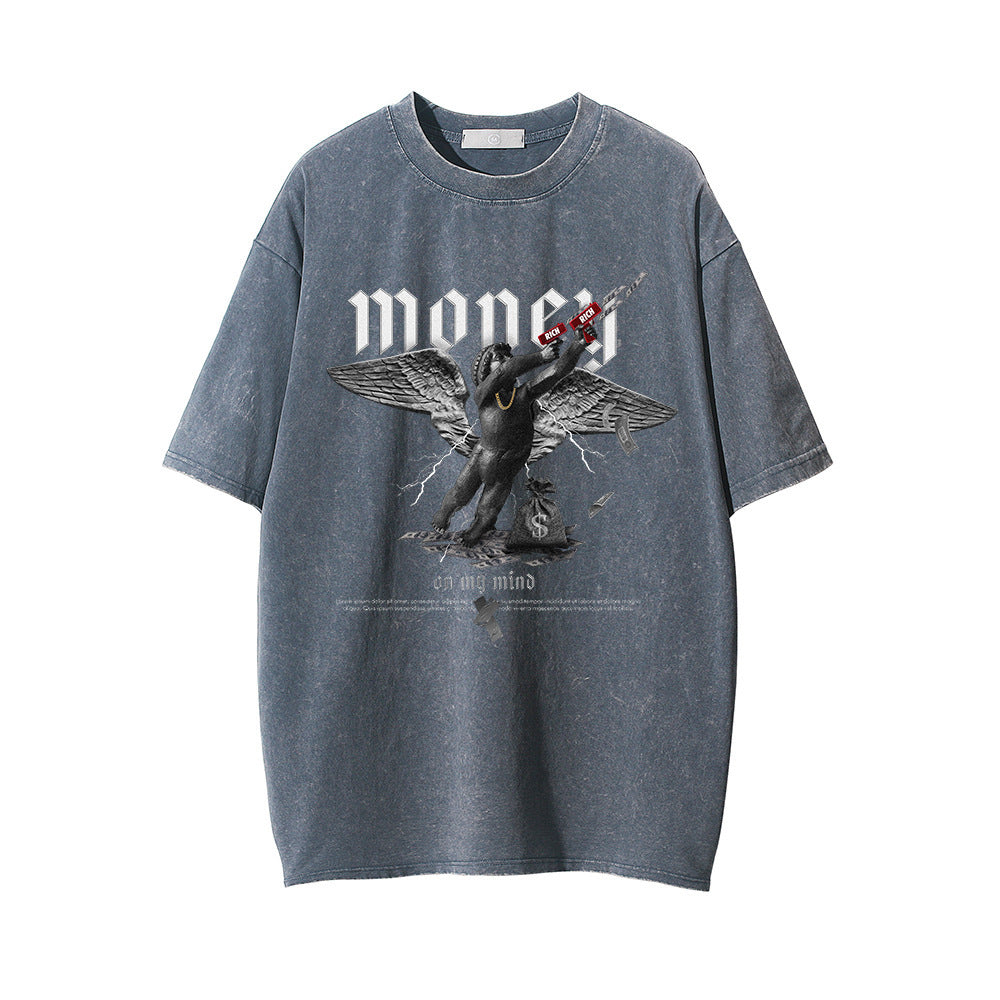 73r1 – AngelFade Capsule · Washed Graphic Tee · Celestial Erosion Cut
