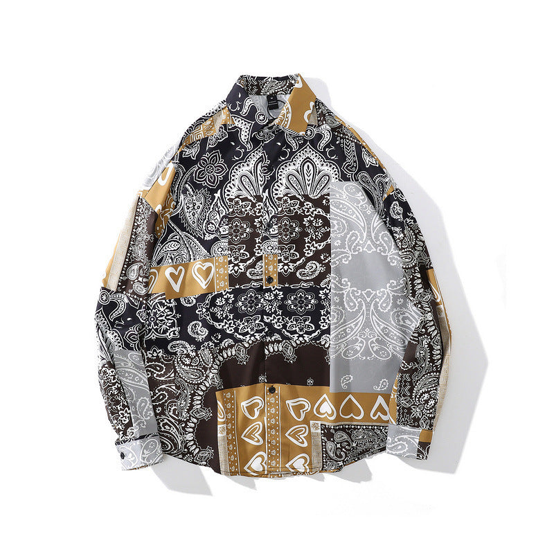 73r1 - Camisa oversize urbana con estampado óleo