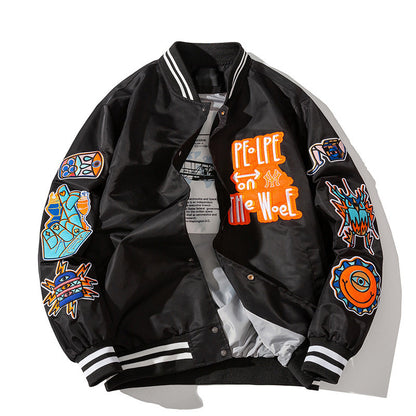 73r1 - American Style Hip Hop Baseball Jacket