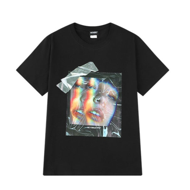 73r1 - Portrait Hip Hop Retro Dark Loose T-Shirt