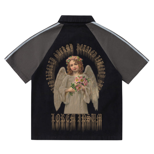 73r1 - Camiseta street hip-hop con estampado de letras NZKS102-SUCK