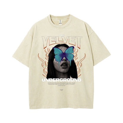 73r1 - Washed Message Graphic Short Sleeve Tee Unisex