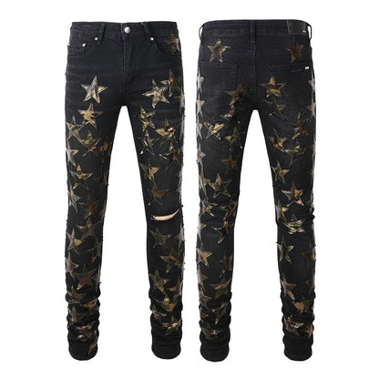 73r1 - Starflare Collage Stitch Slim Jeans